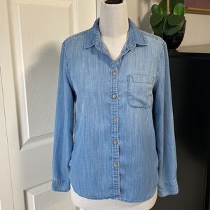 AEO Denim Look Blouse-XS